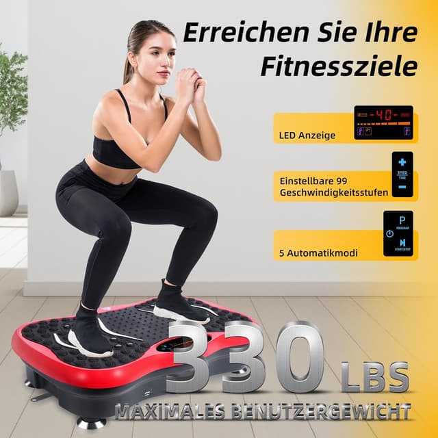 Detalle de EVOLAND Vibrationsplatte 99 Intensitätsstufen