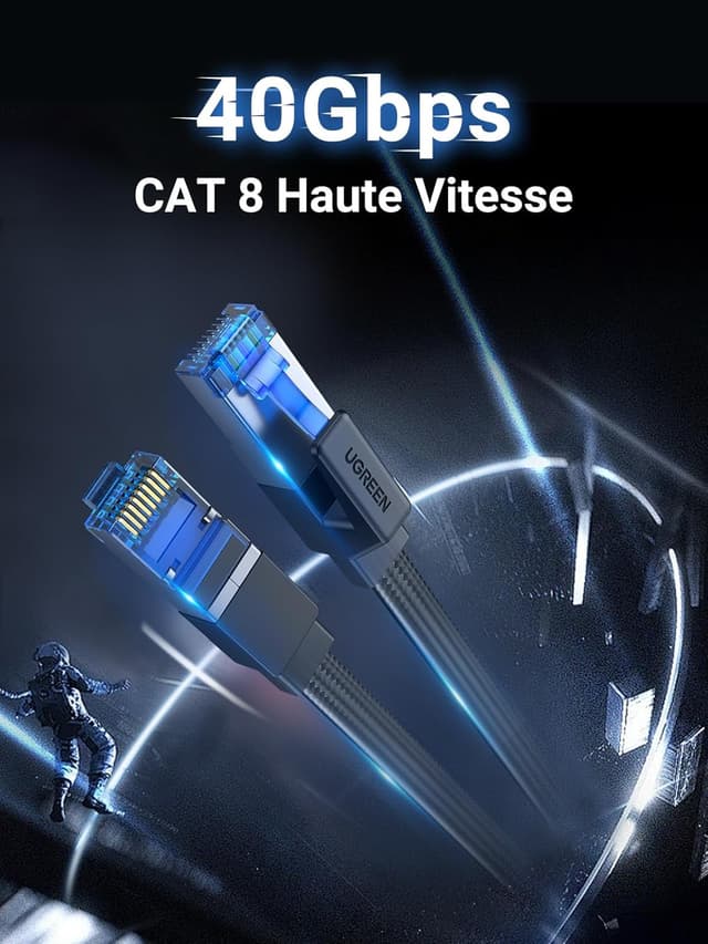 Thumbnail 1 de UGREEN Cat 8 câble Ethernet RJ45 40 Gbps