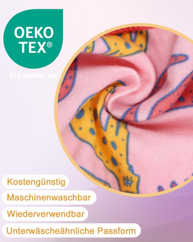 Detalle de FLYISH DIRECT Töpfchen-Trainingshose für Kinder (6-Lagen) – atmungsaktiv, auslaufsicher, Größe 90/2T