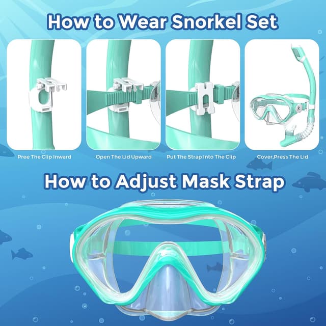 Detalle de RIOROO Taucherbrille Kinder 4-14 Jahre