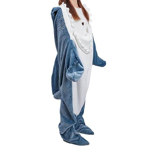 Thumbnail 1 de inkArts Shark Blanket Hoodie Onesie wearable shark sleeping bag