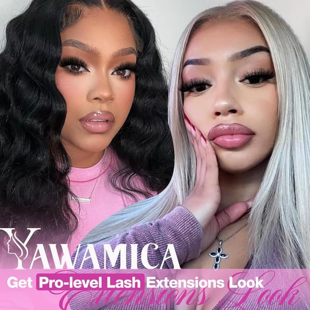 Detalle de Yawamica Fluffy Lash Clusters Thick 200D Volume Eyelash Extensions (D-Curl, 14–20mm, 240pcs) for DIY