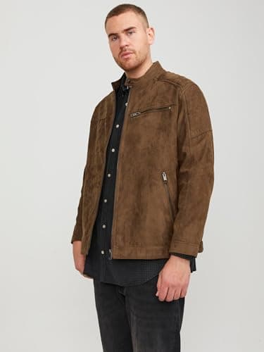 Detalle 1 de JACK & JONES Jjerocky Chaqueta cognac 5XL