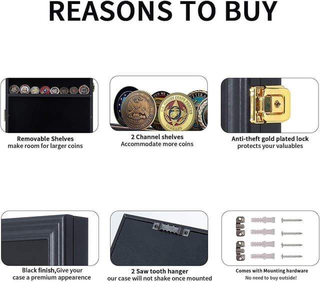 Thumbnail 5 de Jinchuan Military Challenge Coin Display Case Small 🪙