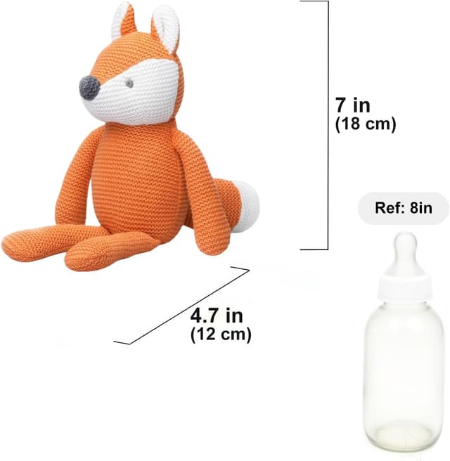 Detalle 2 de Fluffyfun Orange Fox Plush 7.1 in