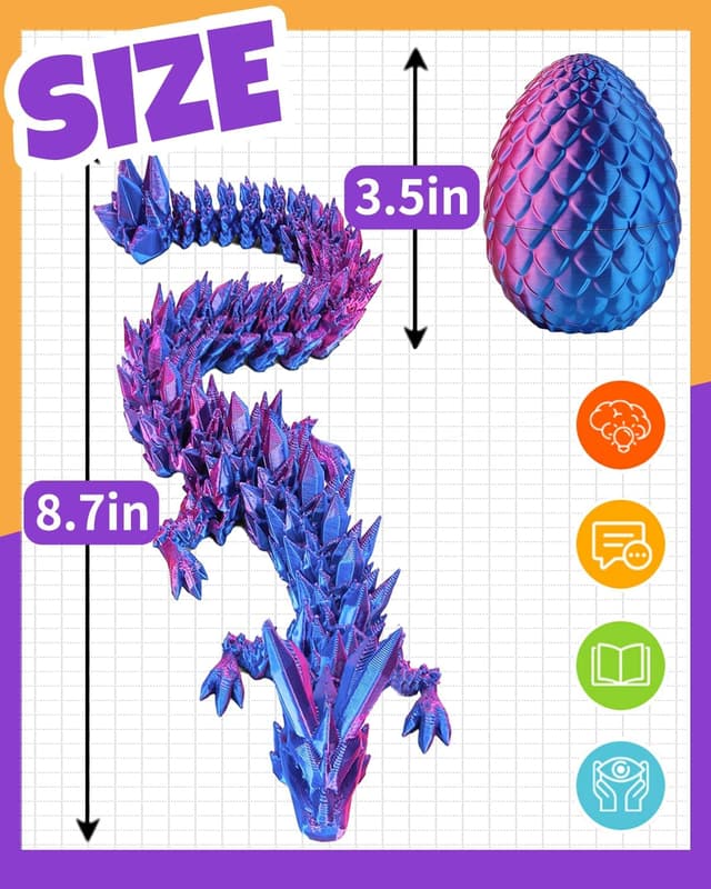 Detalle 2 de 3D printed dragon eggs 3.5 in IVRMTAL