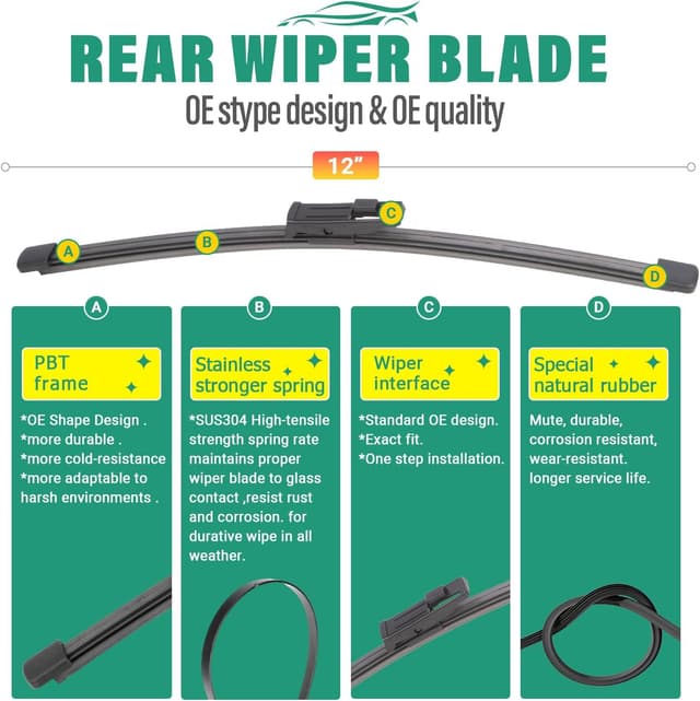 Detalle 2 de 28" 18" 12" Windshield Wipers for VW ID.4