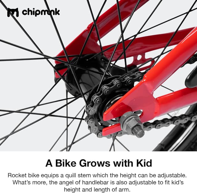Detalle de Chipmunk Kids Bike (12–18 Inch) with Training Wheels for Ages 3–10