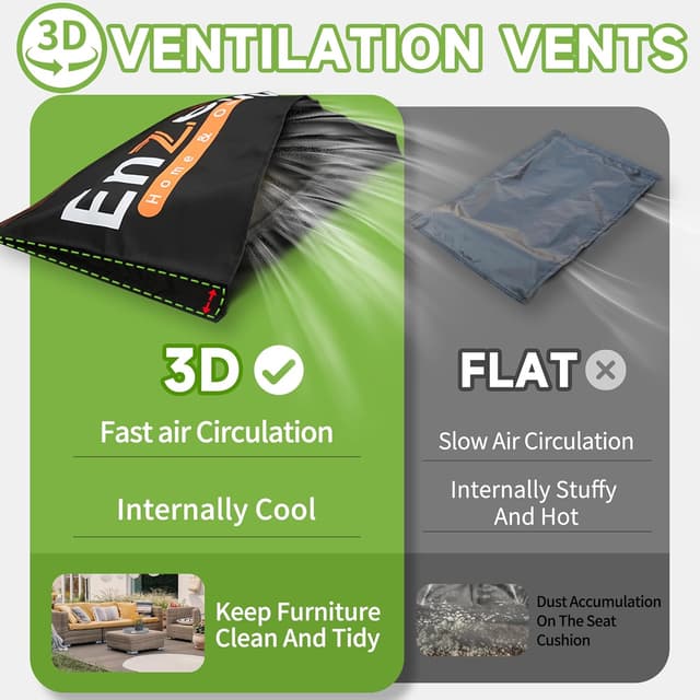 Thumbnail 4 de Enzeno Garden Furniture Cover 190x80cm ☂