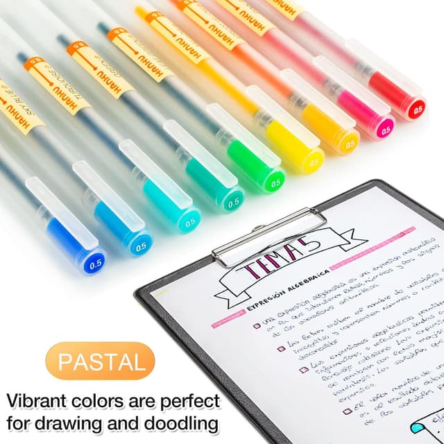 Detalle de ABEIER Premium 24 Gel Ink Pens 0.5mm 🖊