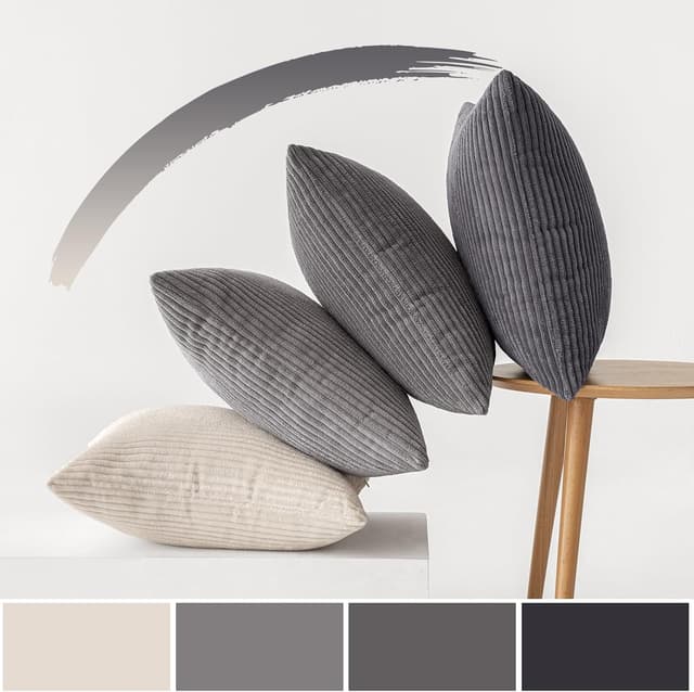 Thumbnail 5 de MIULEE Kordsamt Kissenbezug 40x40 cm 4er Set