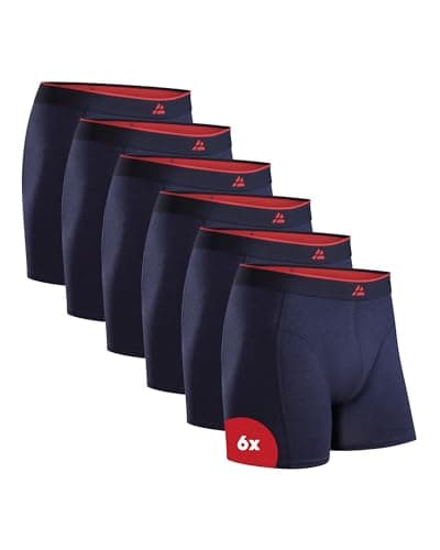 Detalle de DANISH ENDURANCE Calzoncillos tipo bóxer de bambú para hombre (6 pack), azul marino, XXL