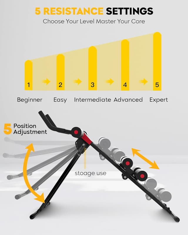 Detalle de GuuG Bauchtrainer für Bauchtraining bis 100 kg