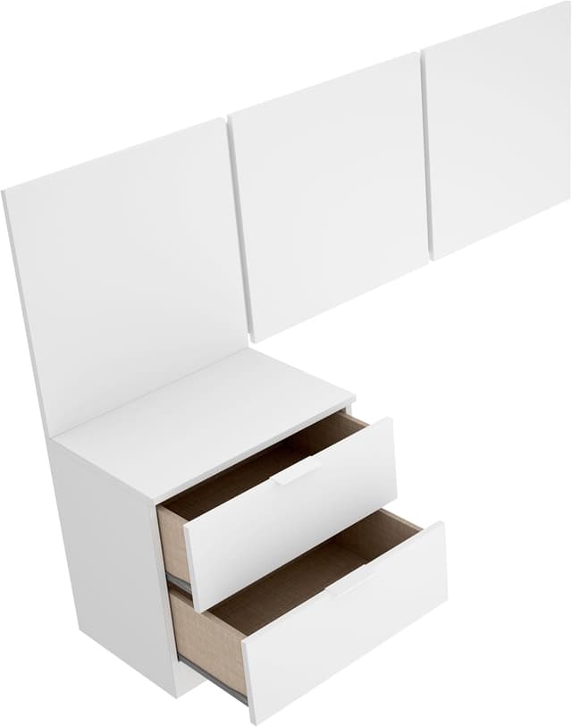 Detalle 2 de DEKIT RIMOBEL BITO Cabecero con Mesitas Blancas