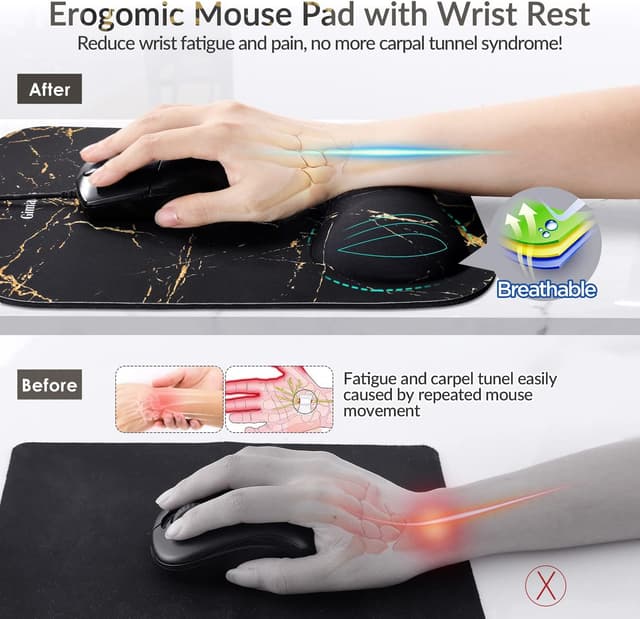 Thumbnail 3 de Gimars Tappetino Mouse Poggiapolsi 280x210 mm