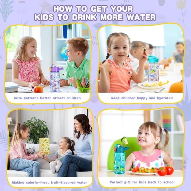 Thumbnail 6 de flintronic Botella Agua Unicornio Morado 600ml 🌈