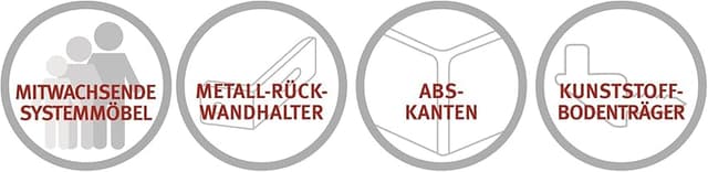 Detalle 1 de roba Maren Estantería blanca para habitación infantil