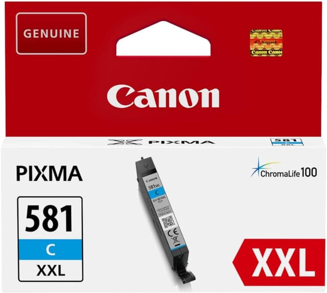 Detalle de Canon 1995C001 CLI-581C Tintenpatrone XXL (Cyan) – Druckerpatrone für ausgewählte PIXMA-Modelle