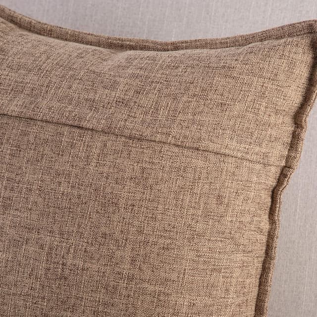 Detalle 2 de Madizz 2er-Set Kissenbezüge aus Polyester-Leinen (Hellbraun) 60x60 cm