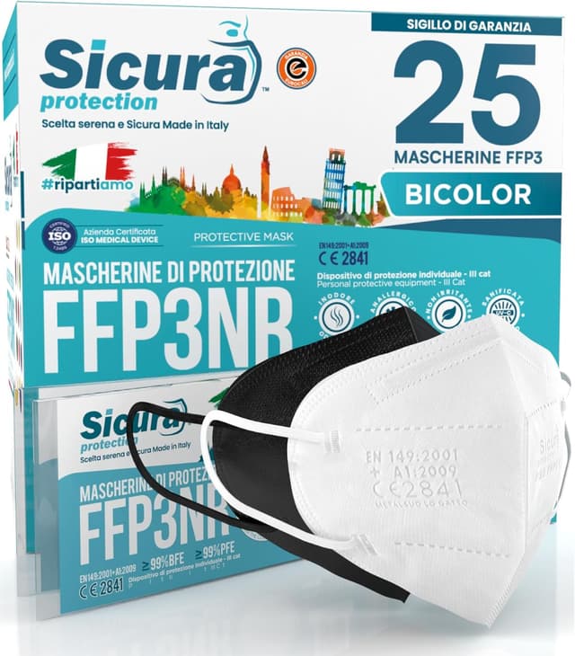 Imagen de Mascarillas FFP3 25 unidades BFE≥99% PFE≥99% en OfertitasTOP