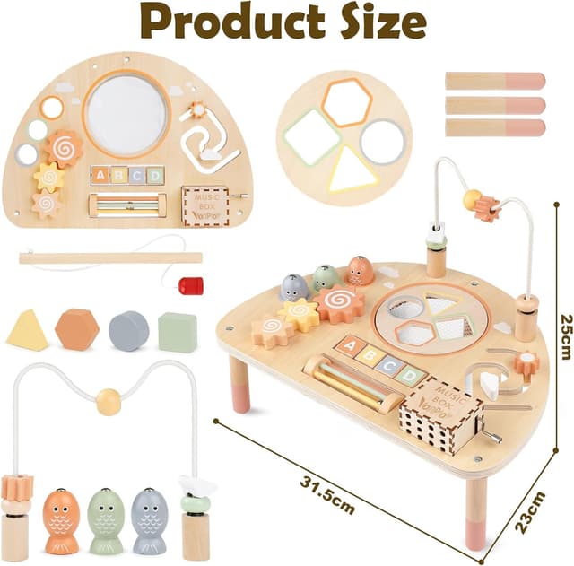 Thumbnail 5 de Tavolo attività Montessori 8 in 1 per 2 anni 🎲
