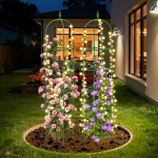 Detalle de MQHUAYU 2 Pack garden trellis 180 cm