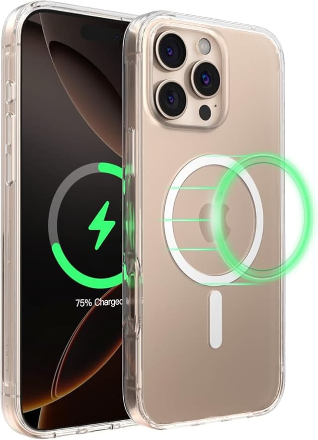 Detalle de Belkin SheerForce Funda MagSafe para iPhone 16 Pro Max