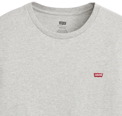 Detalle de Levi's SS Original Housemark tee en Mid Tone Grey Heather, camiseta casual para hombre (XL)