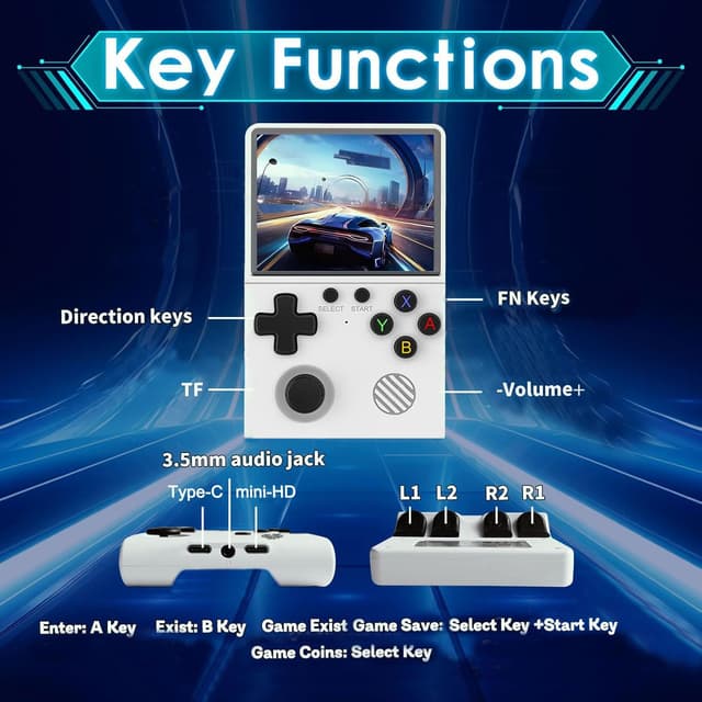 Thumbnail 2 de 2025 Retro Konsole Handheld 3,5-Zoll