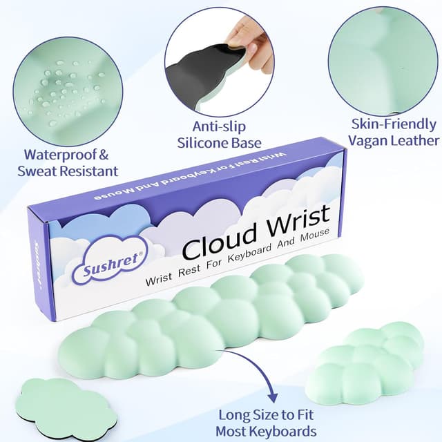 Detalle 1 de Cloud wrist rest set for keyboard