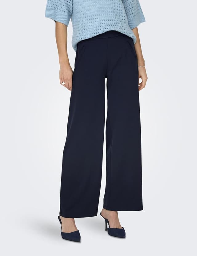 Detalle 2 de JDY Damenhose „Catia Wide Pant“ mit weitem Bein und elastischem Bund