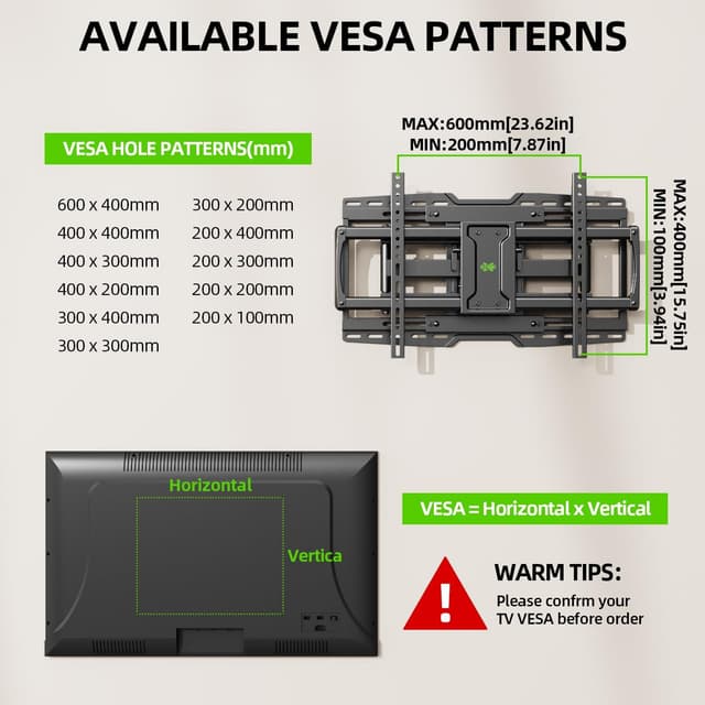 Thumbnail 5 de USX MOUNT TV Wall Mount for 42–97 in, 150 lb