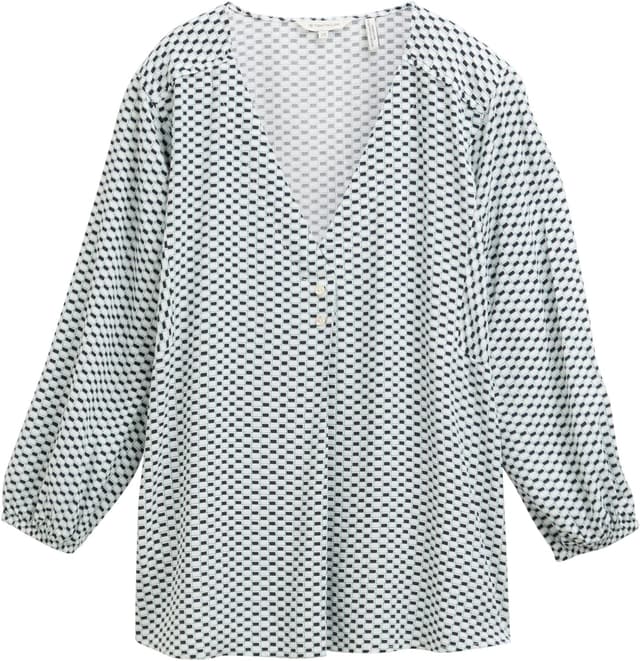 Detalle de Tom Tailor 1046190 camicia da donna con tessuto morbido e stampa