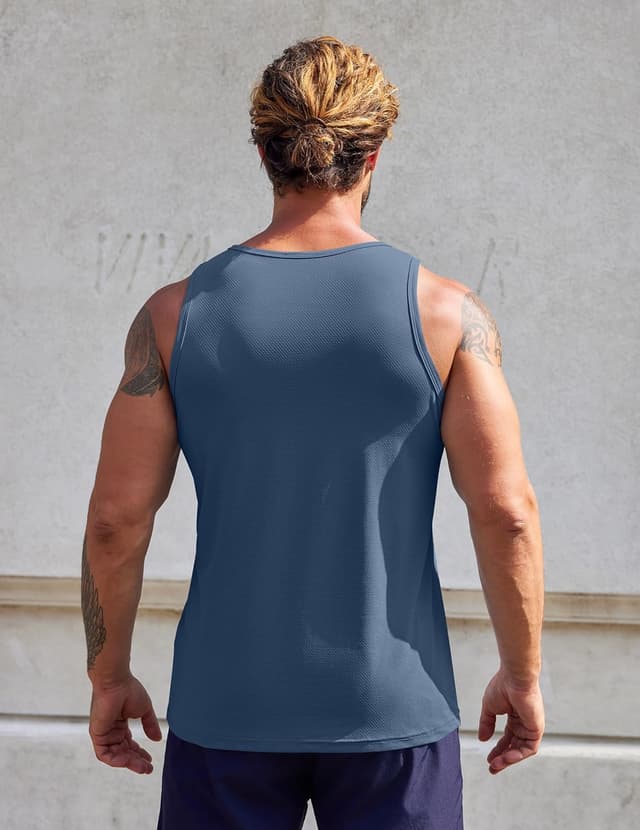 Detalle de COOFANDY Canotta uomo in confezione da 2/3: tank top traspirante senza maniche per palestra, yoga e uso casual