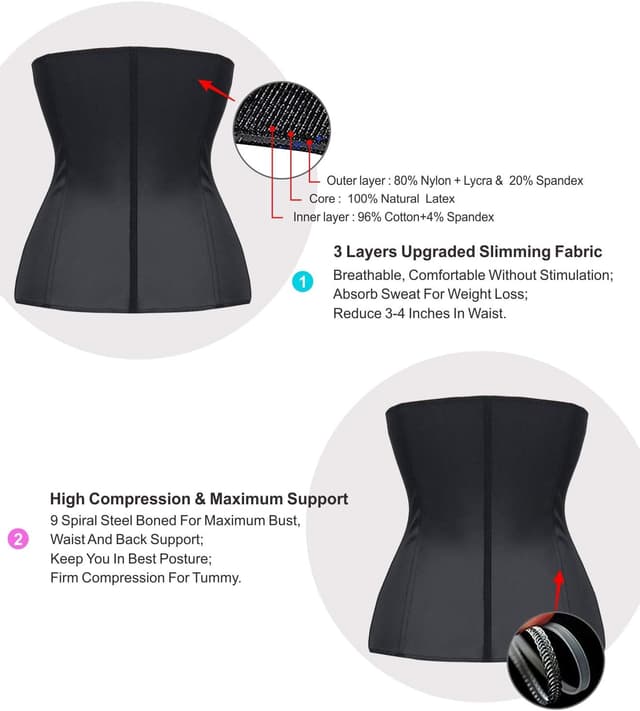 Thumbnail 4 de YIANNA Taillenkorsett Bauchweg Stark Formend