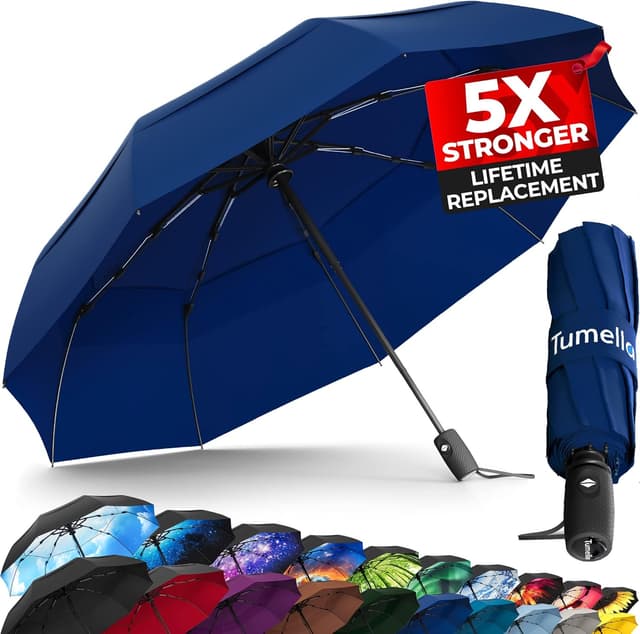 Imagen de TUMELLA Strongest Windproof Travel Umbrella 42in ☔ en OfertitasTOP