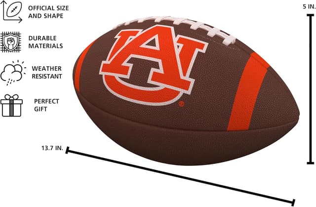 Detalle de Logo Brands NCAA Men’s Team Stripe Official Size Composite Football