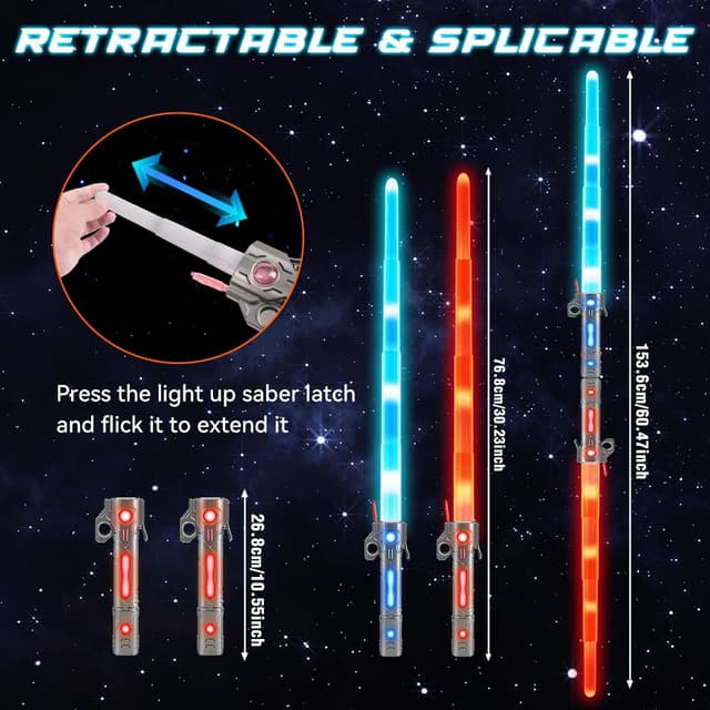 Detalle de Sabres laser rechargeables VATOS 2 pièces