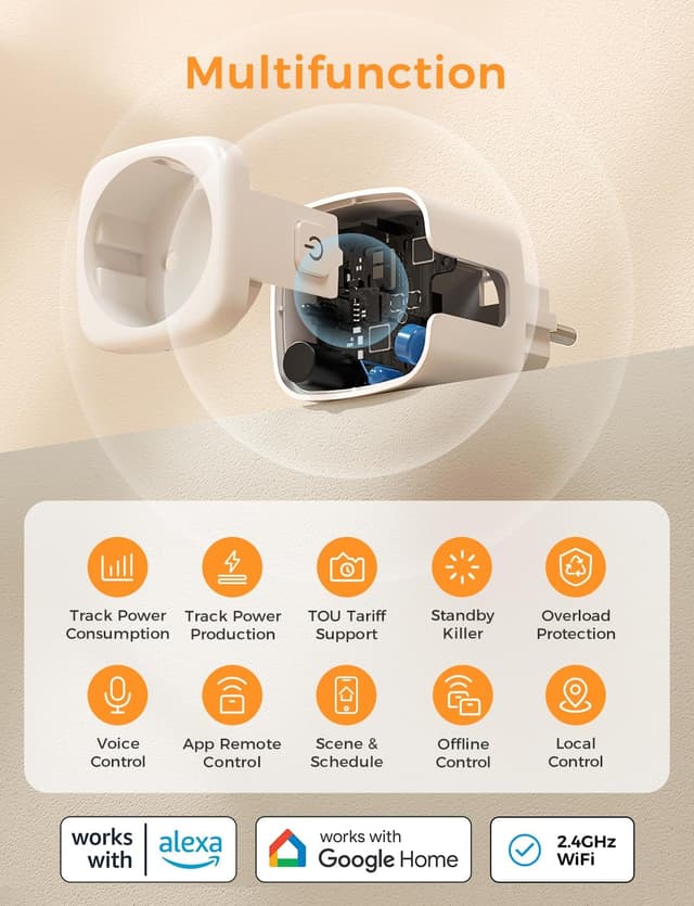 Thumbnail 1 de Refoss Prise Connectée WiFi avec surveillance énergie ⚡