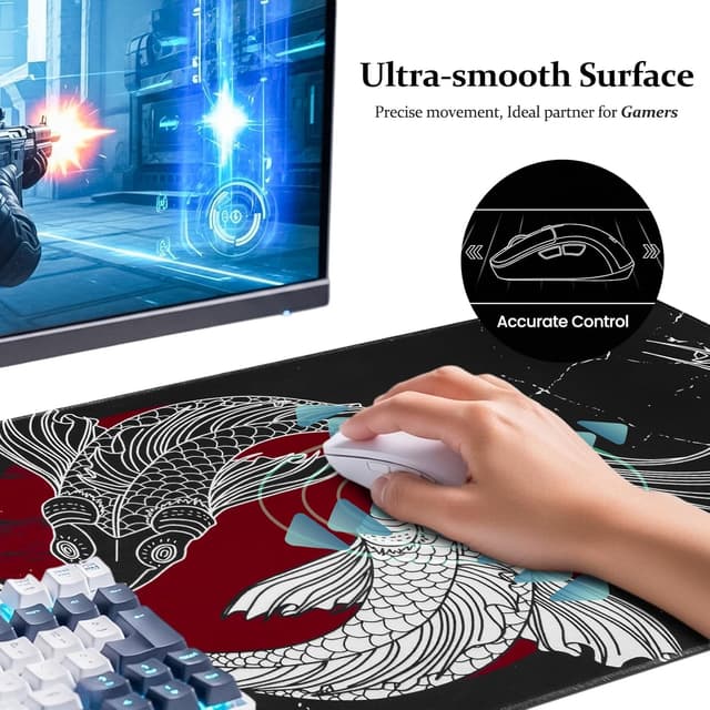 Detalle de Zindoo XXXL Gaming Mouse Pad Large 1200x600mm (Non-slip rubber base)