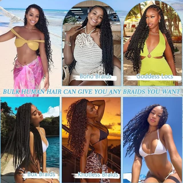 Thumbnail 3 de Human Braiding Hair 150g for Boho Braids ๐โ