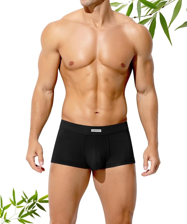 Detalle de Arjen Kroos Bambus-Boxershorts für Herren (3er-Pack) – weiche, atmungsaktive Unterwäsche