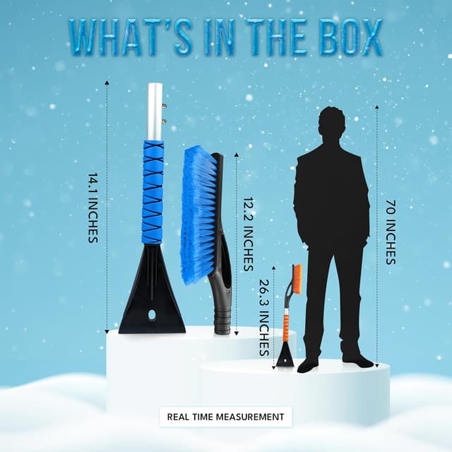 Thumbnail 6 de EcoNour 27" Snow Brush with Ice Scraper 2-Pack