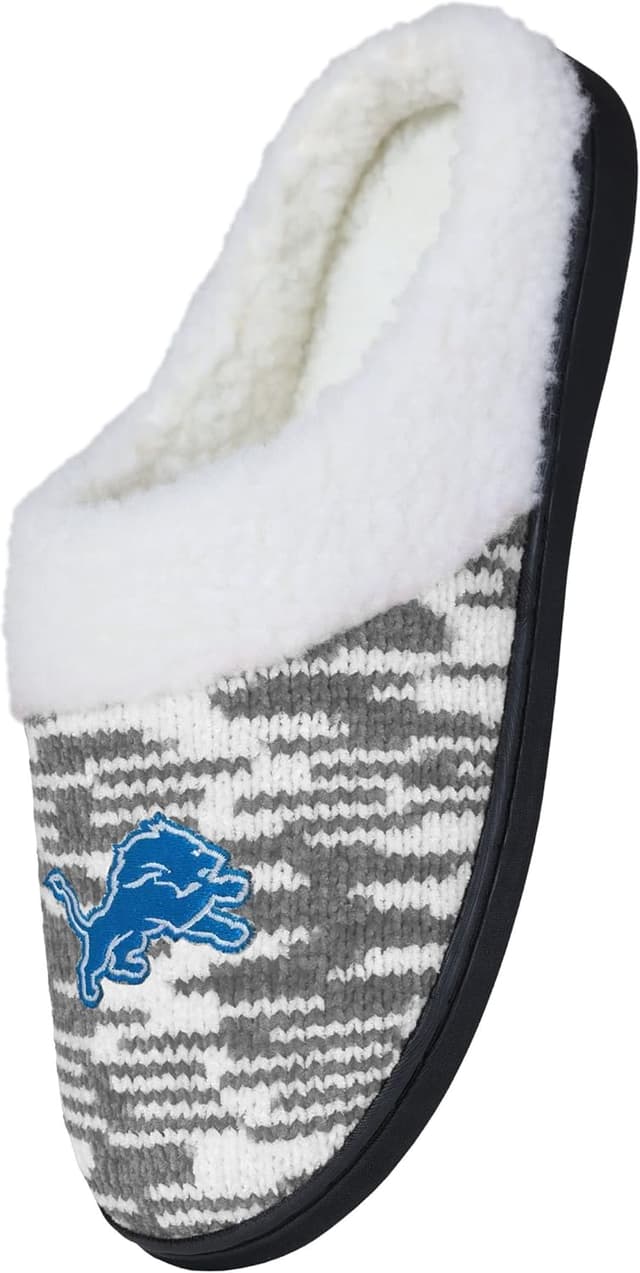Detalle de FOCO NFL Sherpa Lined Colorblend Cup Sole Slippers