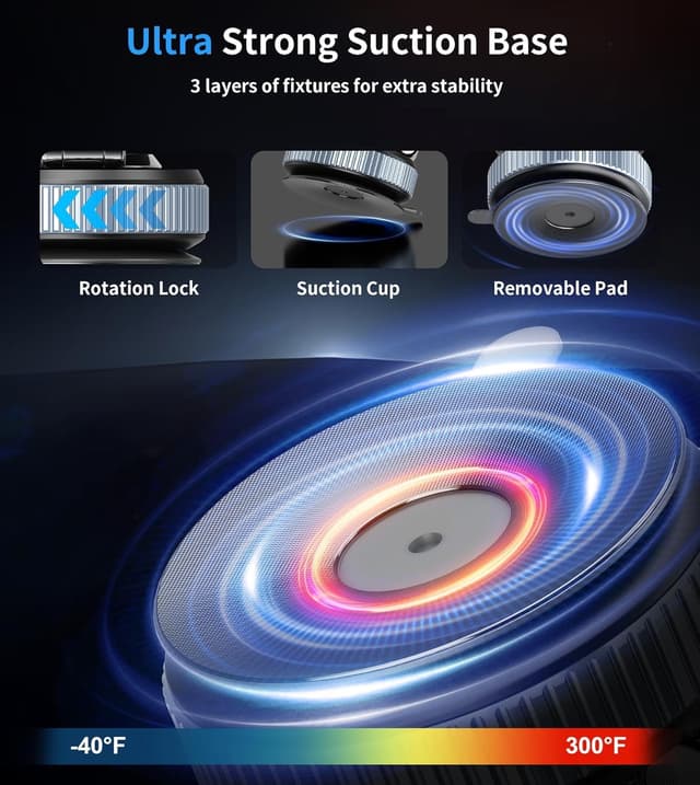 Detalle 2 de Gahenwo Vacuum Magnetic Car Phone Holder 360°