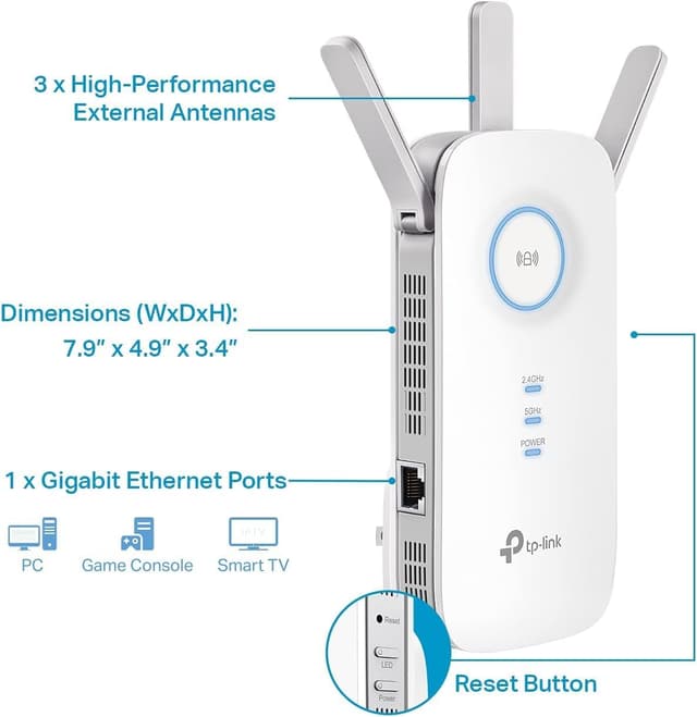 Thumbnail 3 de TP-Link RE550 Range Extender 2,200 sq ft