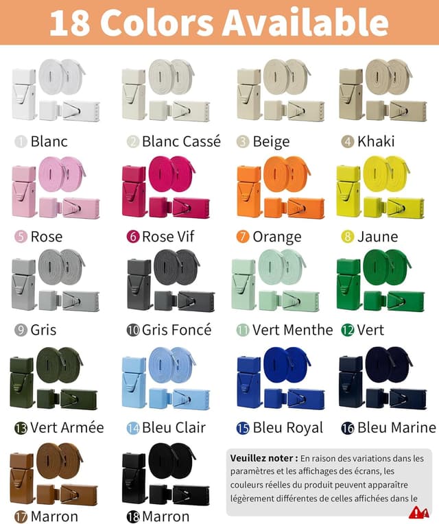 Thumbnail 5 de Stepace Lacets élastiques 8 mm sans laçage