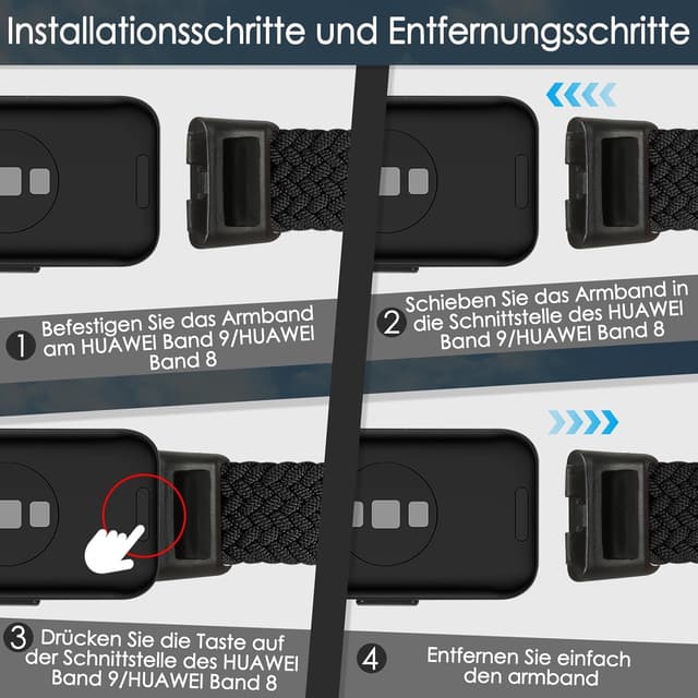Detalle 1 de TumCez Armband für Huawei Band 10, 190–280 mm
