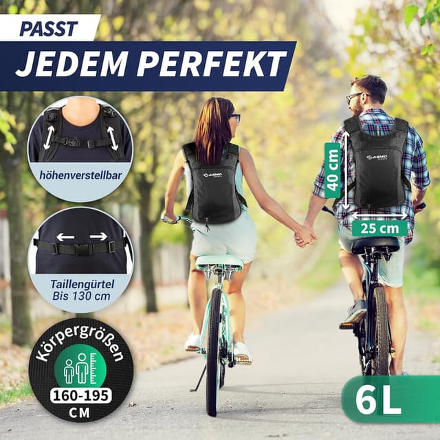 Thumbnail 1 de SASMO® Fahrradrucksack 6L Ultraleicht 350g