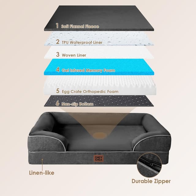 Thumbnail 2 de EHEYCIGA Cama Perro Grande 104x68x16cm